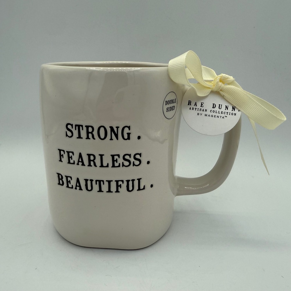 Rae Dunn "Strong Fearless Beautiful" Mug Artisan Collection by Magenta